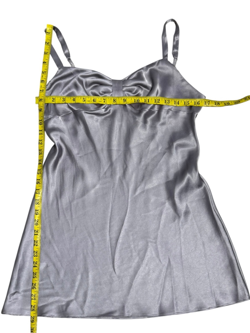 Vintage Victoria’s Secret Angels Satin Slip Dress Robe Set Smoky Pewter Lavender - Picture 9 of 14